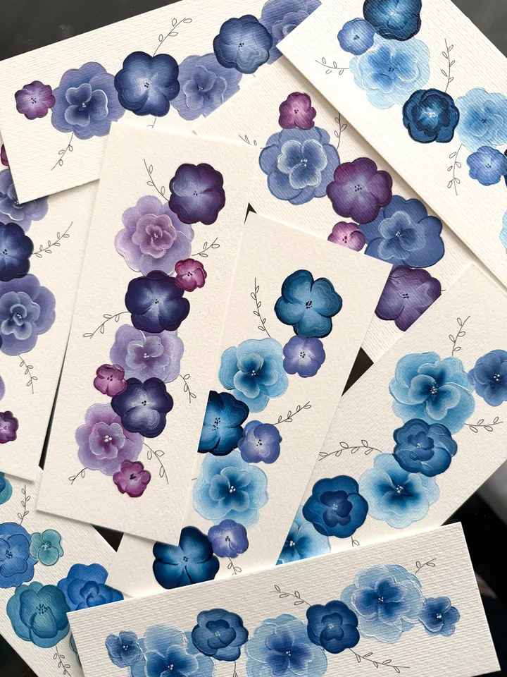 Hand-painted bookmark