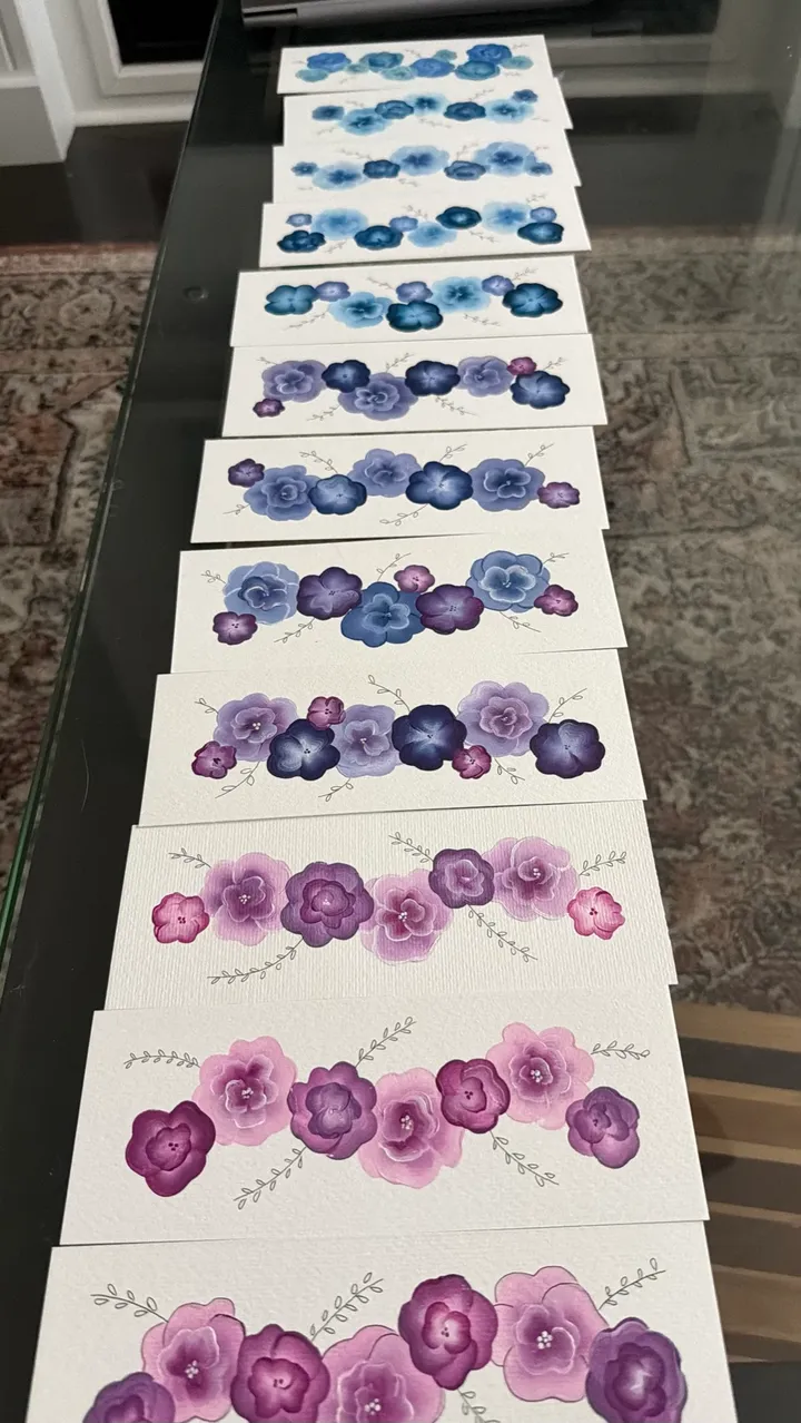 Hand-painted bookmark