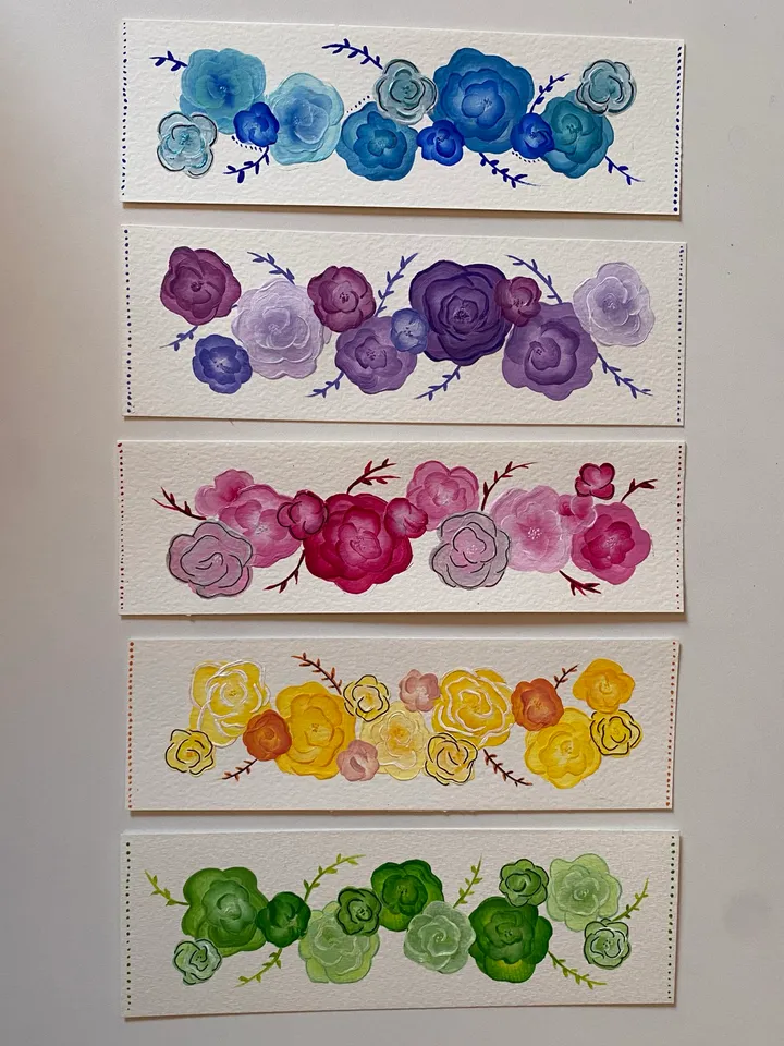Hand-painted bookmark