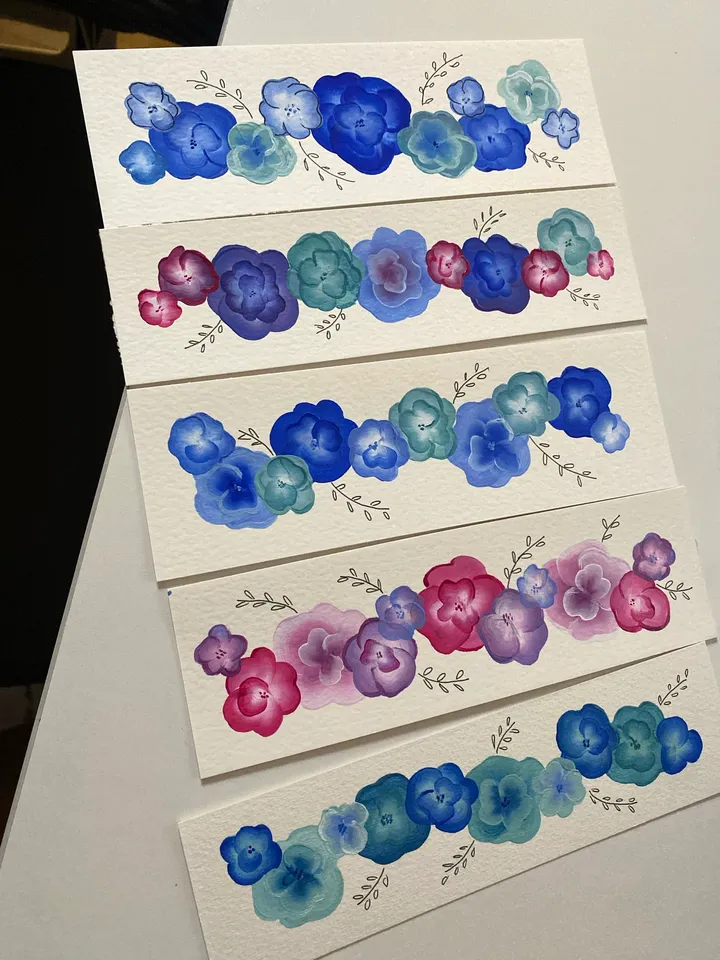 Hand-painted bookmark